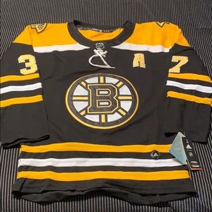 NWT Boston Bruins #37 Bergeron Adidas Jersey